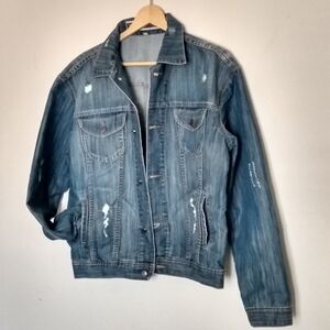 Arron Jacket with Distressed Details Mens Size L